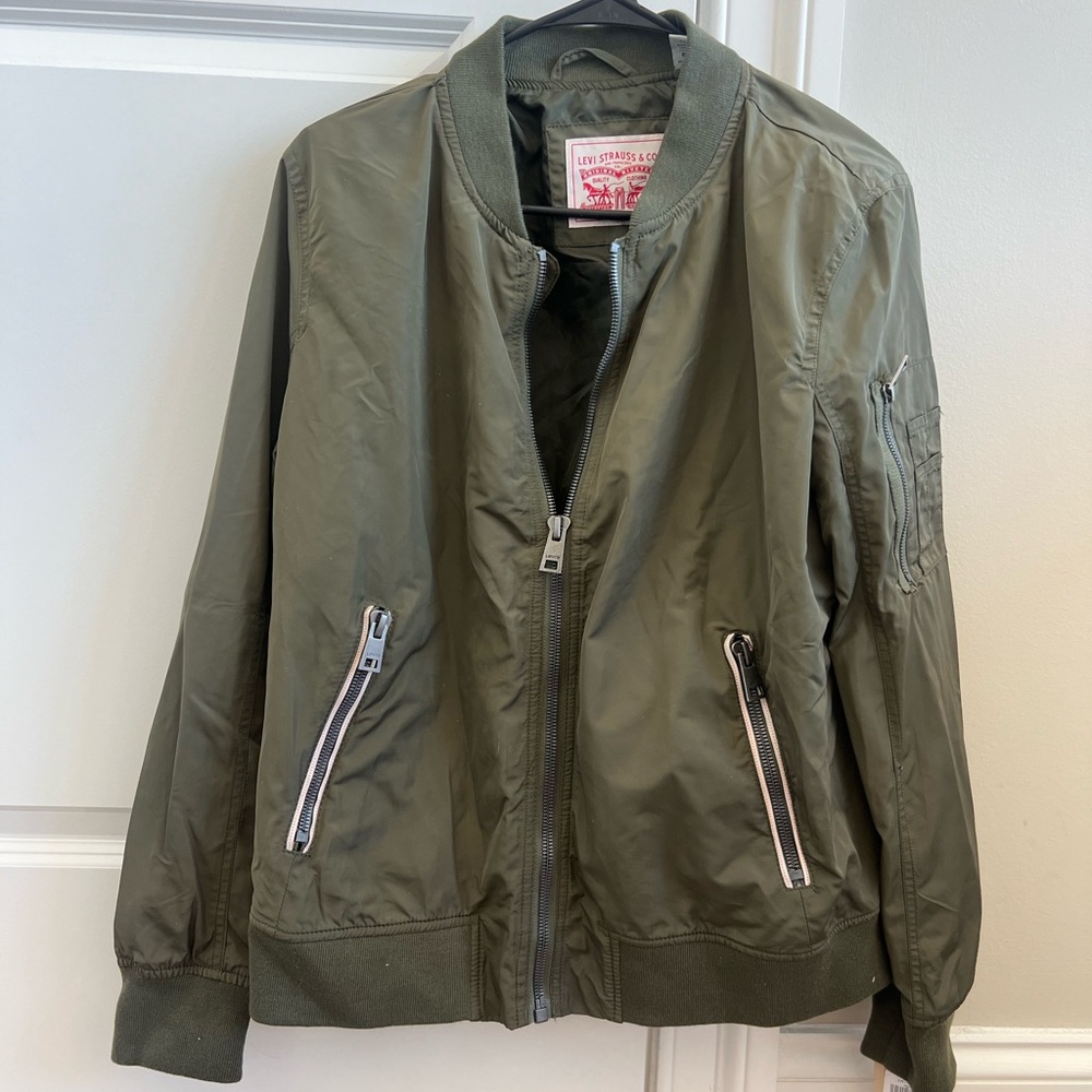 Olive Green Bomber Jacket